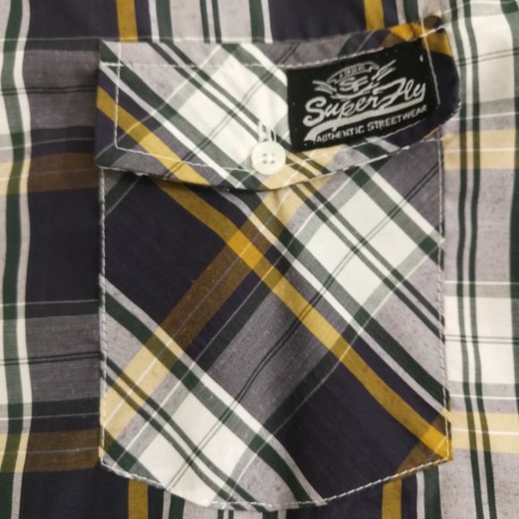 SuperFly casual button down long sleeve shirt. Size medium. - Picture 2 of 5